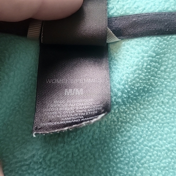 North Face quarter zip, Teal, Pullover Fleece Sweatshirt.Size Med - Picture 4 of 5